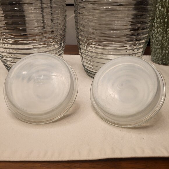 Anchor Hocking Ribbed Beehive Glass Apothecary Jars - Set of 2 - Picture 3 of 5